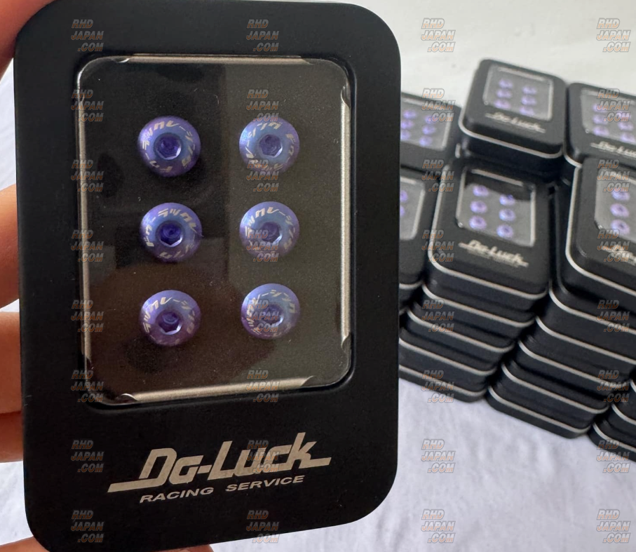 Do-Luck Titanium Steering Wheel Bolt Set - Katakana Logo Titanium Purple